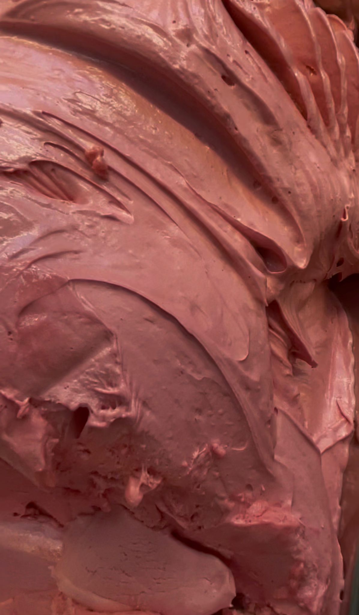 Helado de fresa con menta